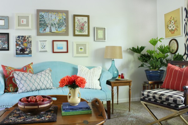 eclectic vintage modern living room